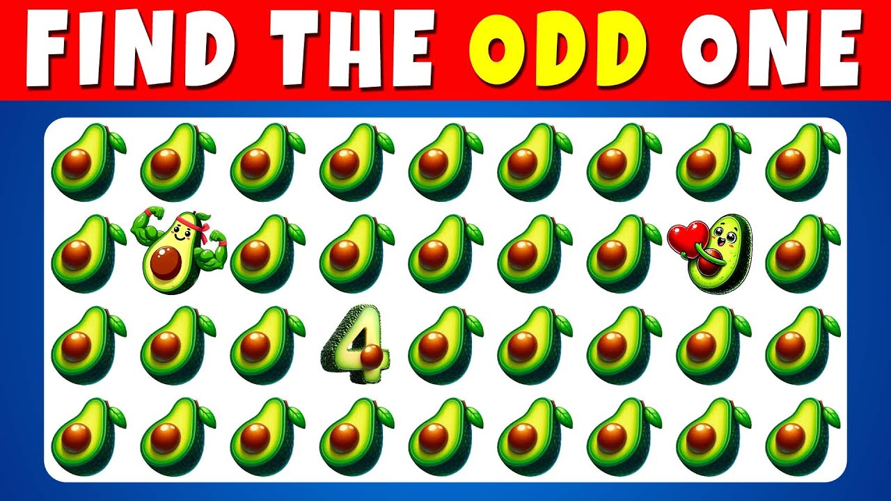 Can You Find the Different One? 👀 Avocado Challenge (Level 3 Is HARD!)
