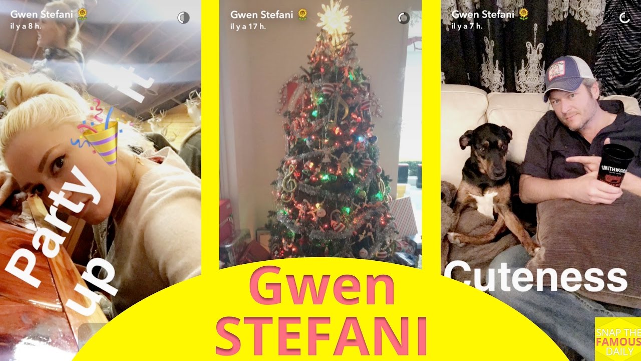 GWEN STEFANI - SNAPCHAT VIDEOS - DECEMBER 2016