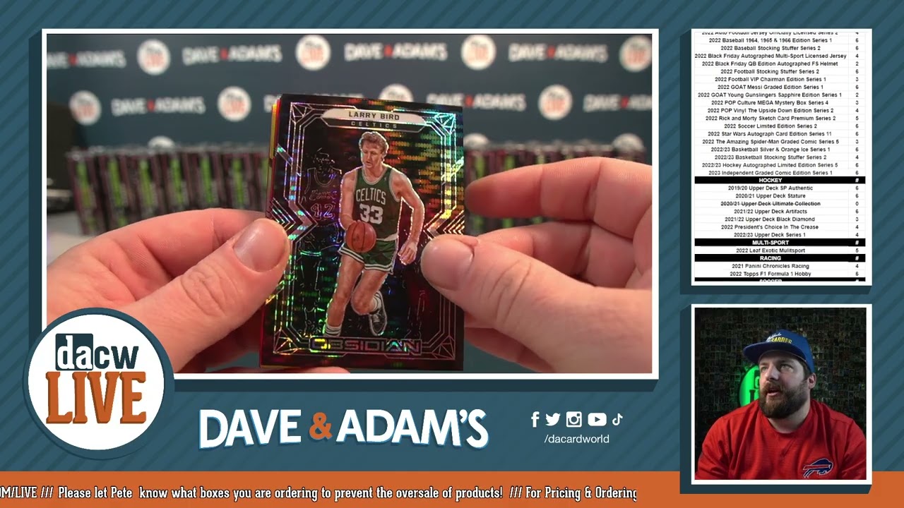 2021/22 Panini Obsidian Basketball Asia Tmall 20-Box Case - DACW Live 28 Spot Random Team Break #3