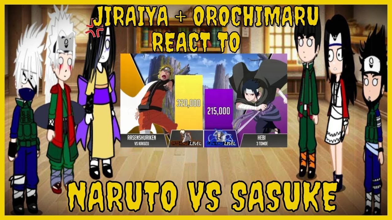 JIRAIYA REACT TO NARUTO vs SASUKE 🔥 JIRAIYA + Orochimaru Reagindo a Naruto vs Sasuke