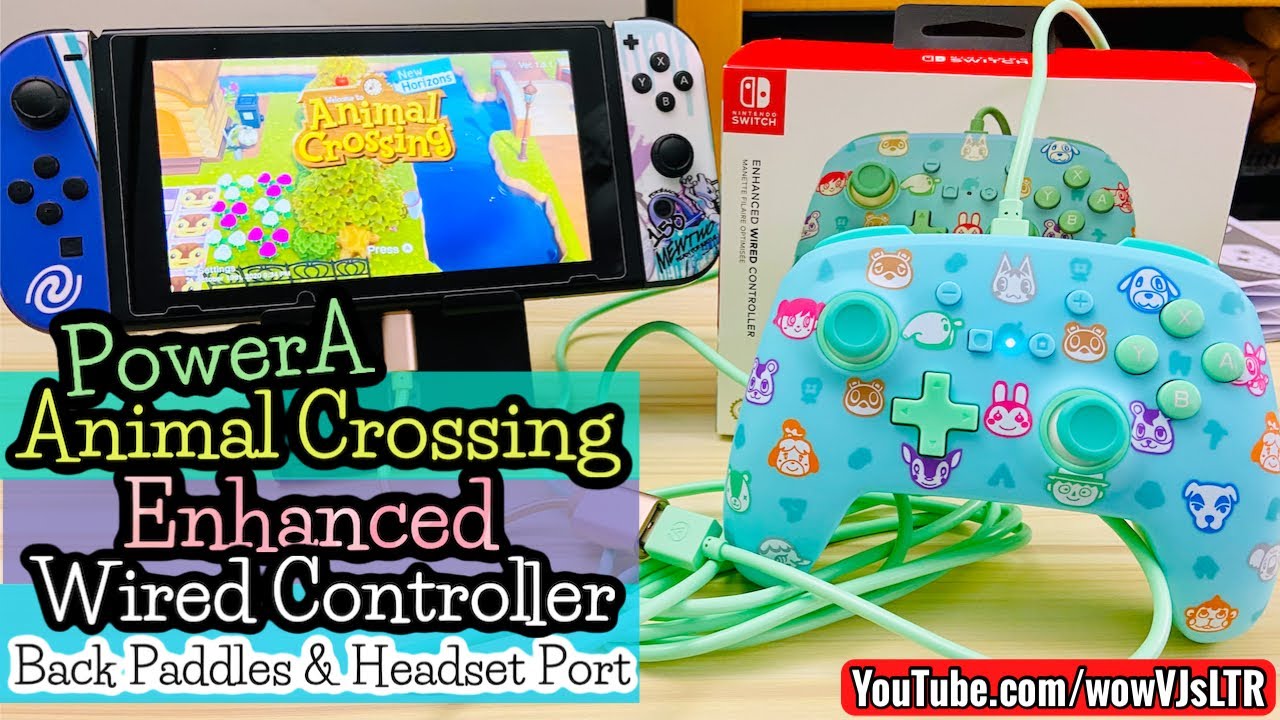 Animal Crossing New Horizons Designed Gamepad for Nintendo Switch | PowerA Enhanced Wired Controller