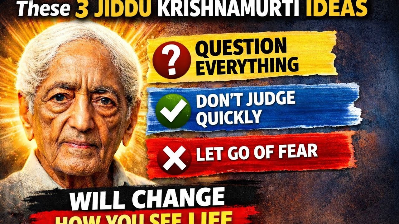 These 3 Jiddu Krishnamurti Ideas Will Change How You See Life