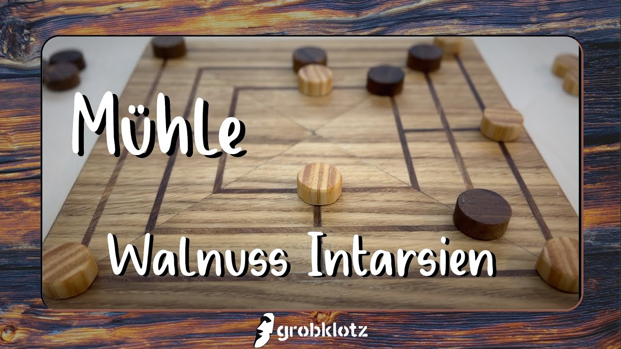 Wie ich ein Mühlespiel aus Eiche und Walnuss herstelle