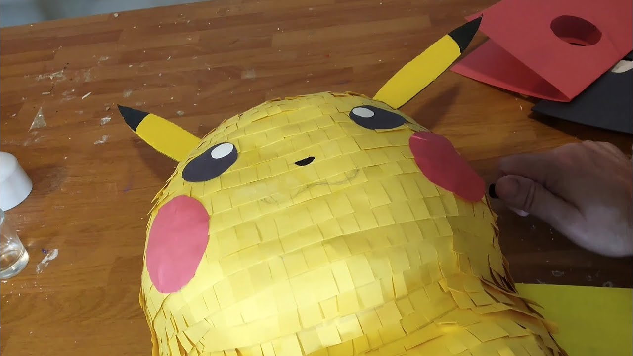DIY POKEMON PIKACHU PIÑATA FOR MY GRANDSON'S FIFTH BIRTHDAY PARTY
