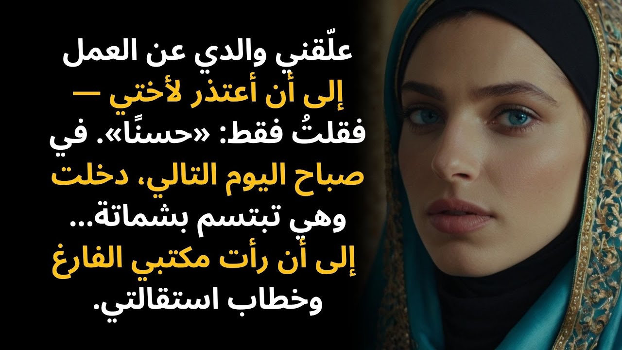 علّقني والدي عن العمل إلى أن أعتذر لأختي — فقلتُ فقط: «حسنًا». ثم…
