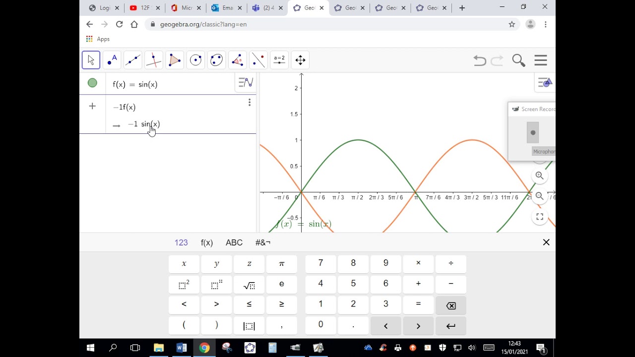 3 8 1 Graphing the Trigonometric Functions Reflections