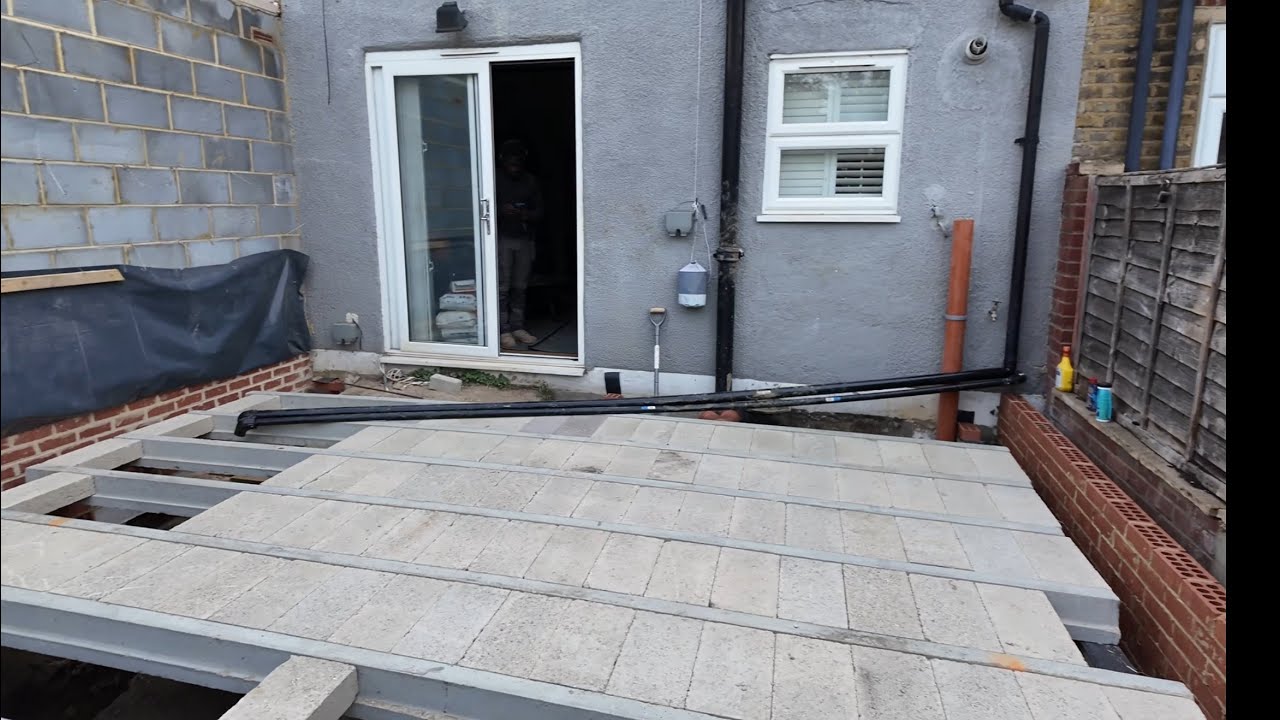 Installing a block and beam floor - London Extension Build