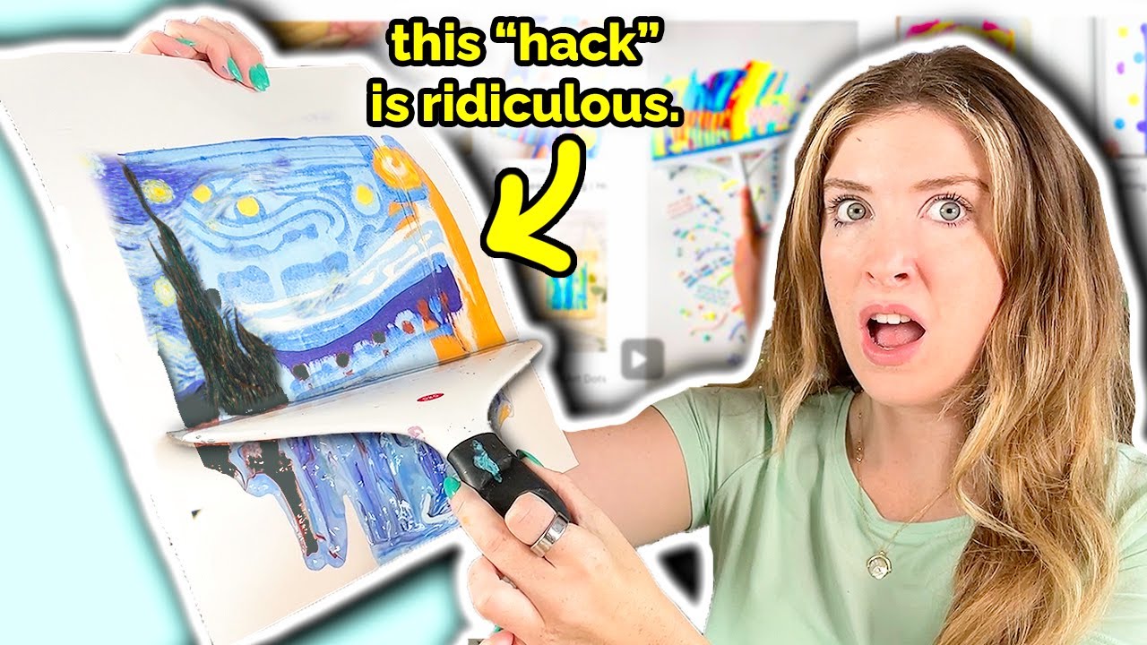 I Tried MEGA VIRAL Squeegee Art Hack from TIK TOK…