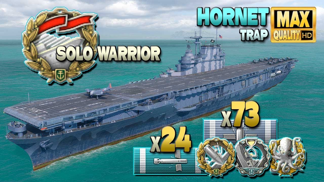 Авианосец Hornet: Борьба за медаль «Воин-одиночка» - World of Warships