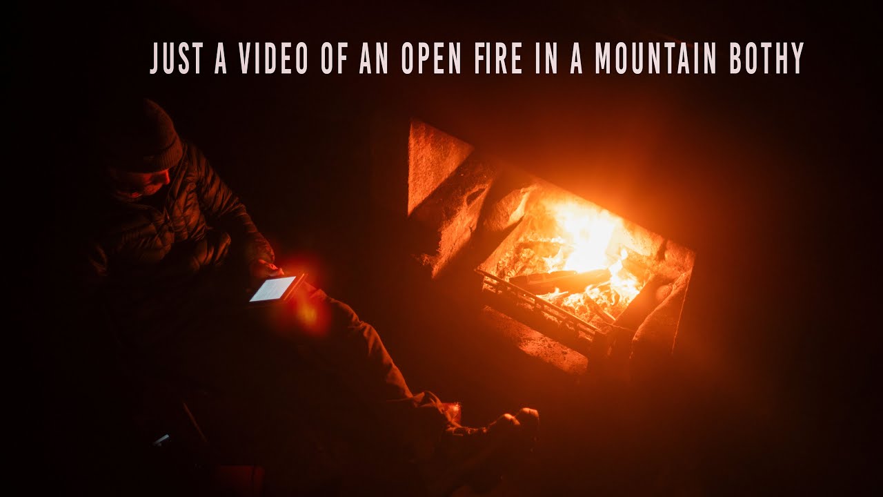 Crackling Fire in a Scottish Mountain Bothy