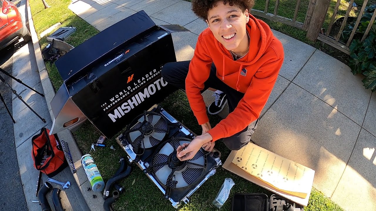 NEW MISHIMOTO RADIATOR IN THE MIATA