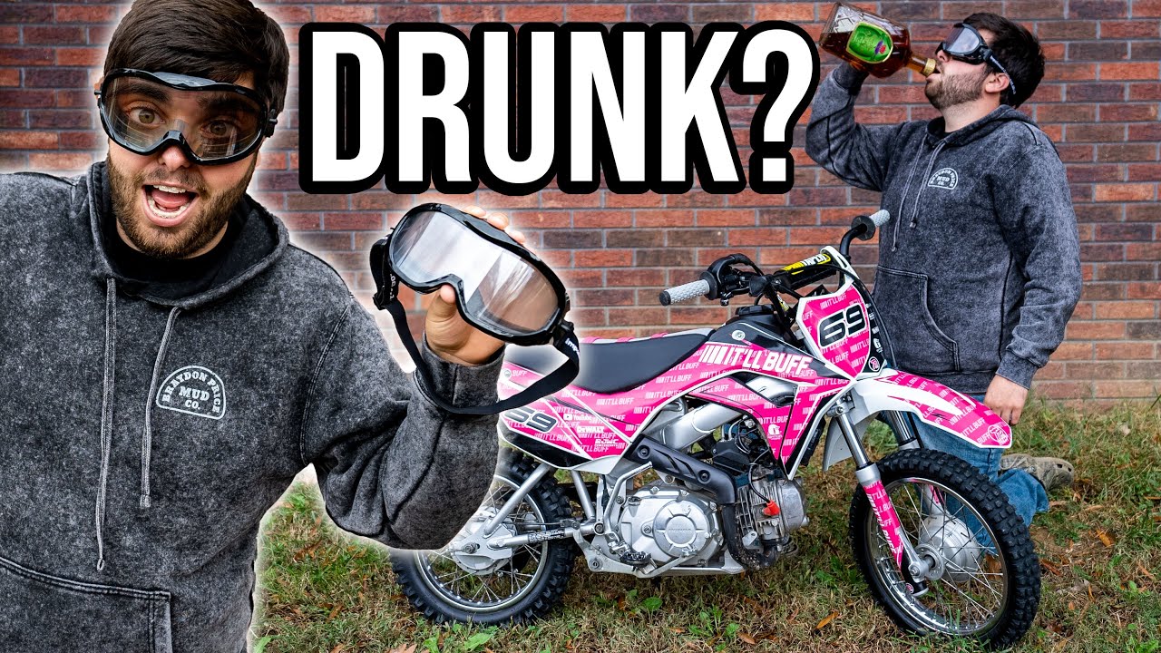 Drunk Goggles On PIT BIKES *BAD IDEA*