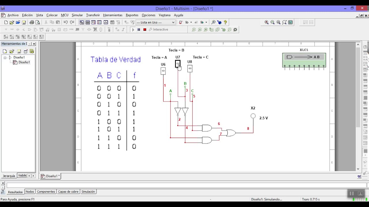 Tabla de Verdad en Multisim