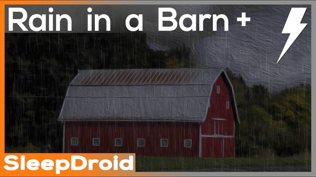 ► 10 hours of Rain in a Barn with Thunder Sounds for Sleeping | Rain on a metal room