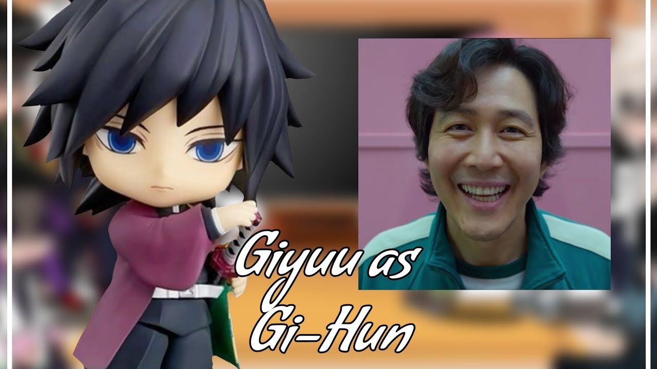 Hashira react to Giyuu as Gi-Hun || Demon slayer Gacha club || Giyuu angst
