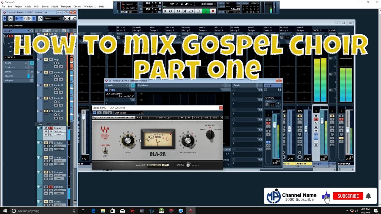 how to mix gospel choir in Cubase #1 (kiswahili) Part one)