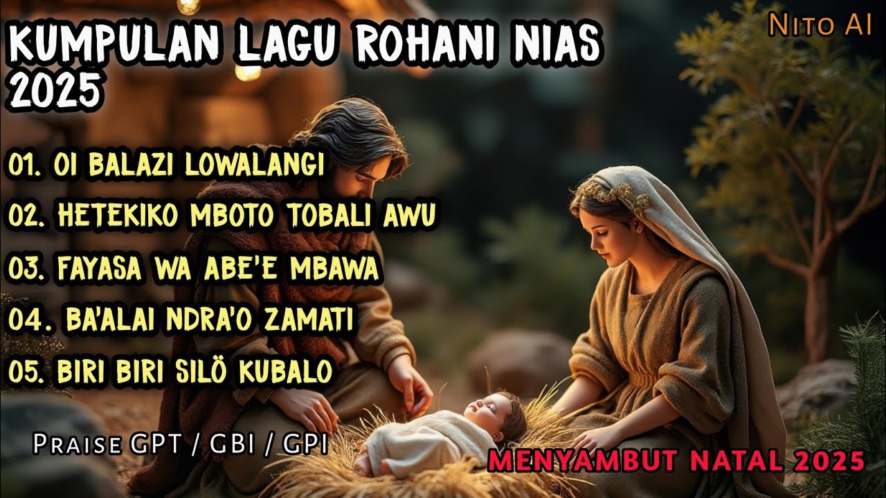 KUMPULAN LAGU ROHANI NIAS (PRAISE) 2025 MENYAMBUT NATAL (LAGU NIAS FANGESA DÖDÖ) || NITO AI