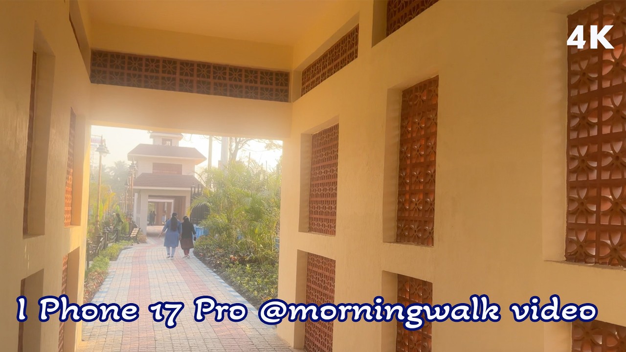 I PHONE 17 Pro । 4K Video । Debi Ghat । Lake Town Sreebhumi । Natural sound ।Morning Walk ।