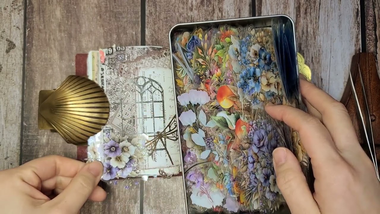 [ASMR] 다이어리 꾸미기 | vintage collage | journaling scrapbooking | paper relaxing sound