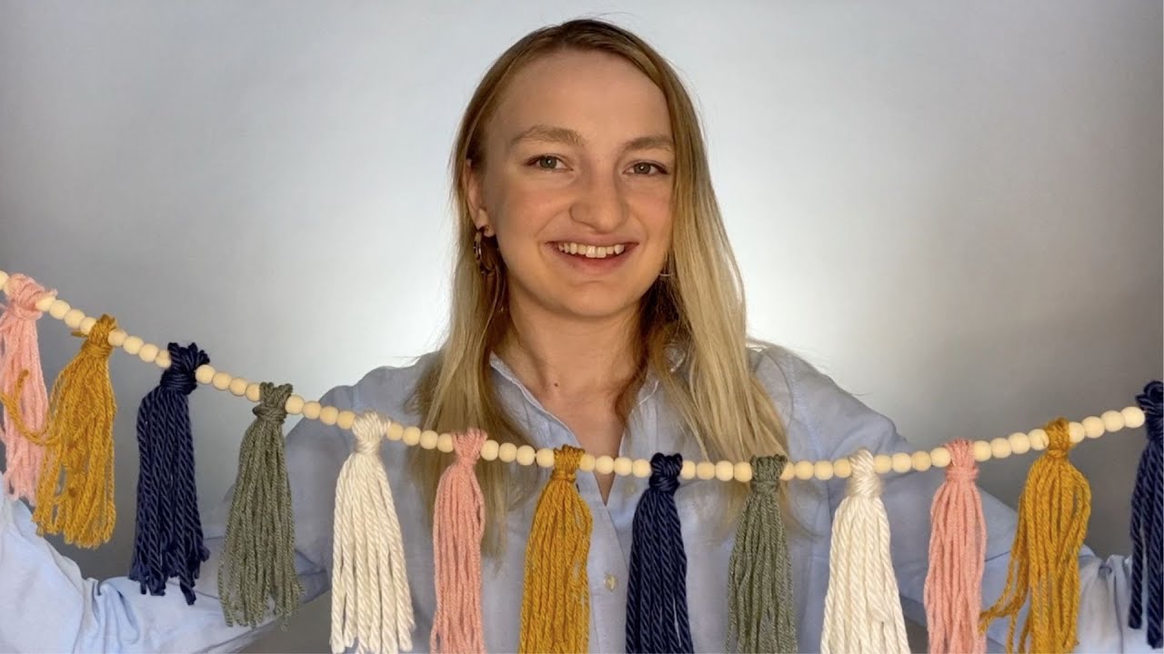 Wood Bead Tassel Garland