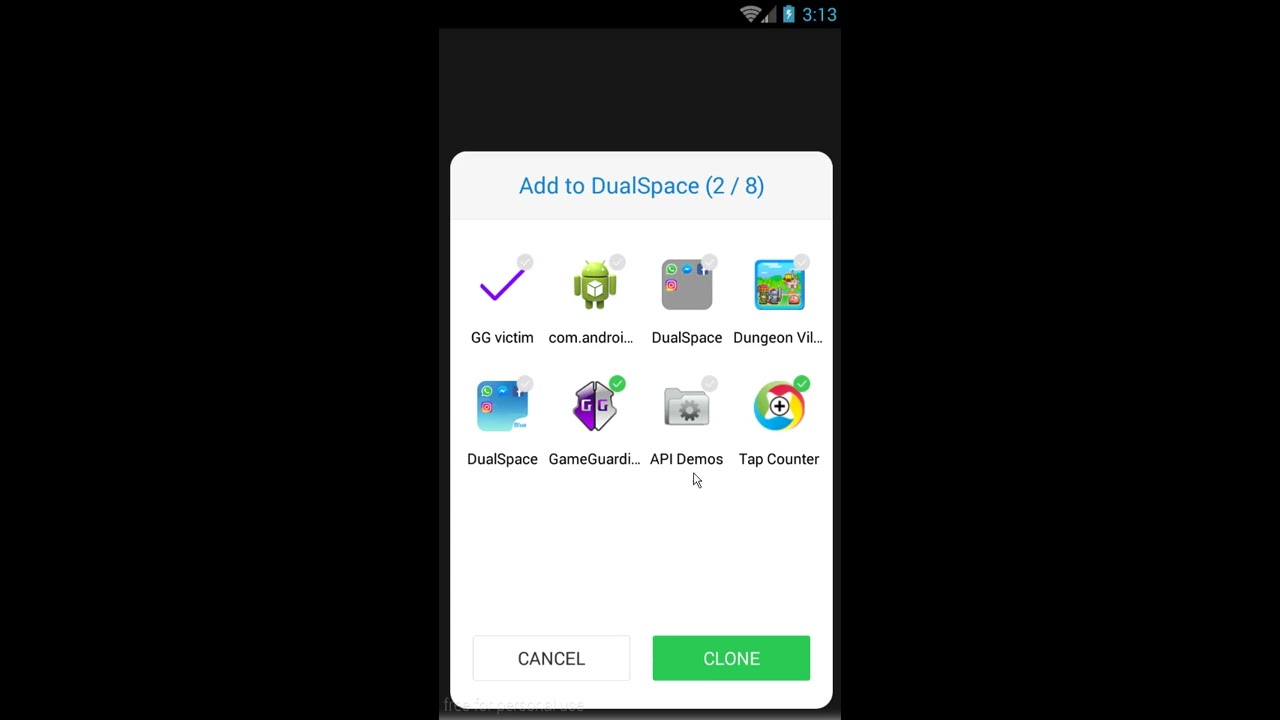 No root via DualSpace Lite - GameGuardian