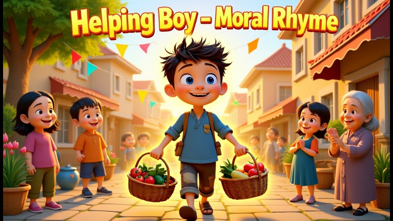 Helping Boy 🌸 | Heartwarming Kids Rhyme on Kindness & Helping Hands