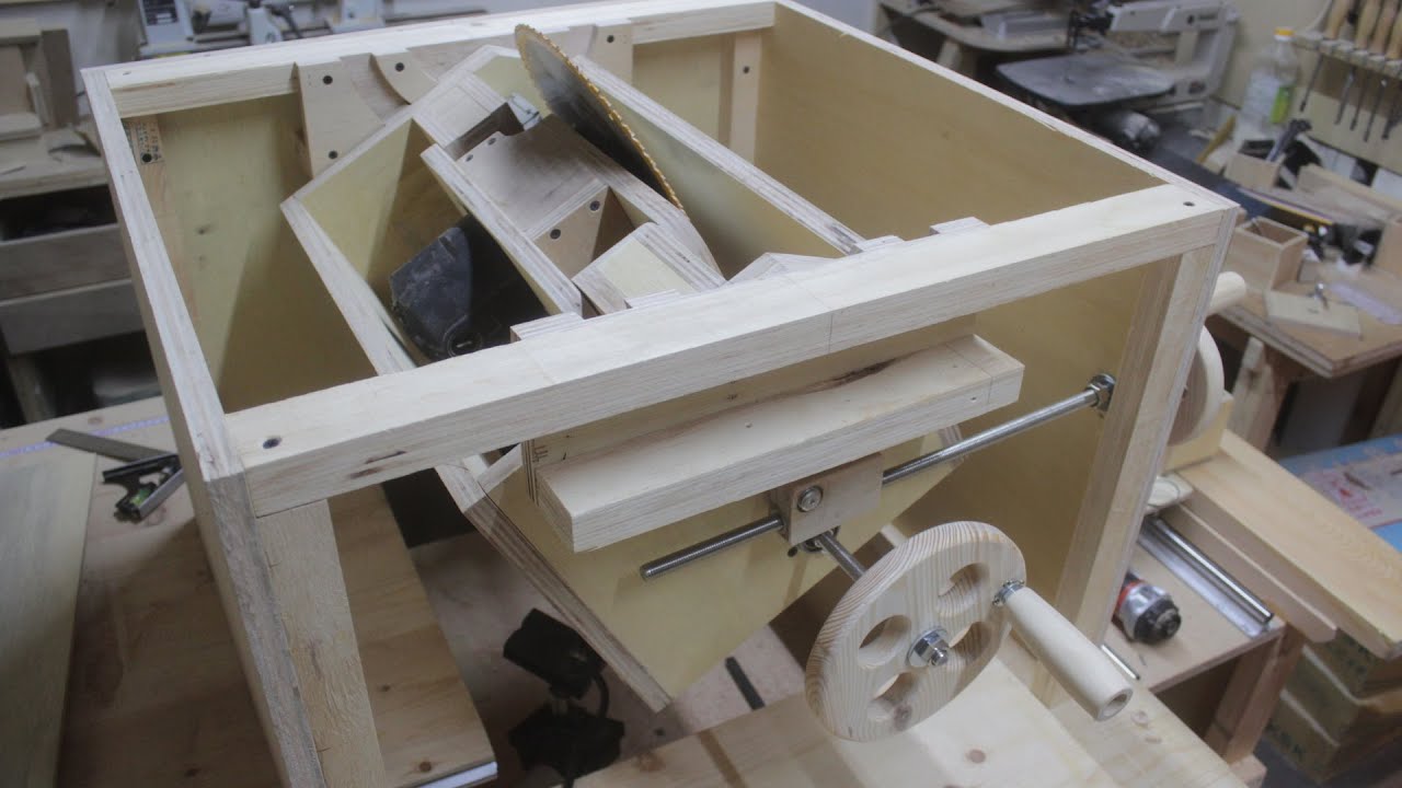 Table Saw Build - Part 2 : Angle Tilt Mechanism ➲ DIY WoodWorking For Aug16