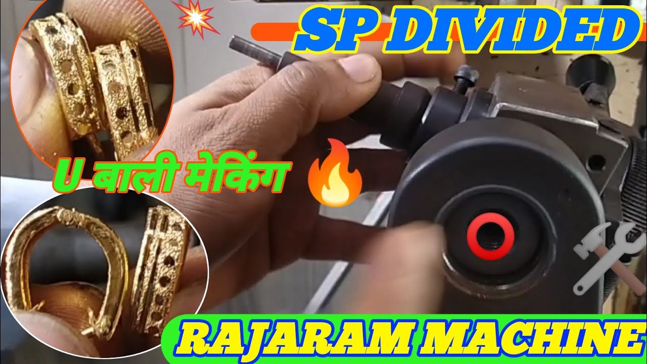 HOW SP DIVIDED IS INSTALL IN RAJARAM MACHINE | U BALI MAKING | CNC U BALI EARRING DESIGN #RANAMONDAL