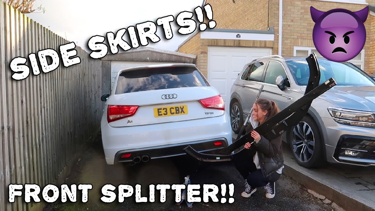 *AGGRESSIVE* SIDE SKIRTS AND FRONT SPLITTER INSTALL!!