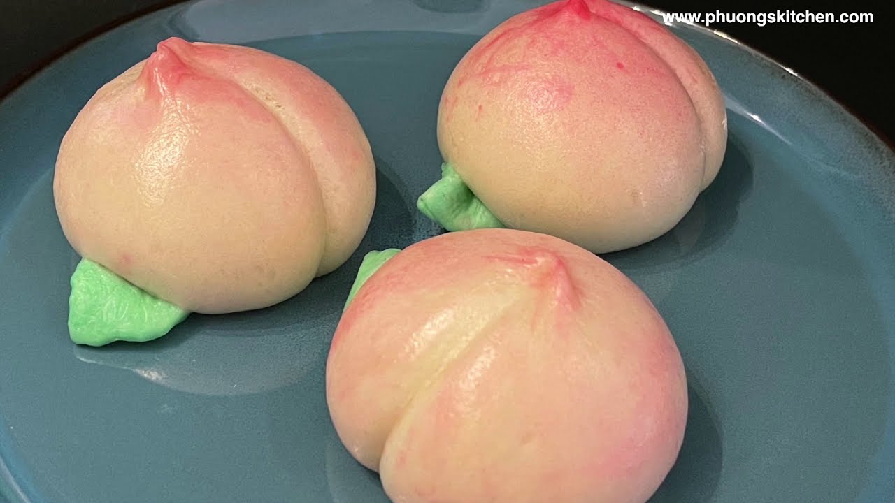 BÁNH BAO ĐÀO TIÊN . Bánh bao trường thọ trưng Tết, hoặc dịp  thôi nôi , đầy tháng.