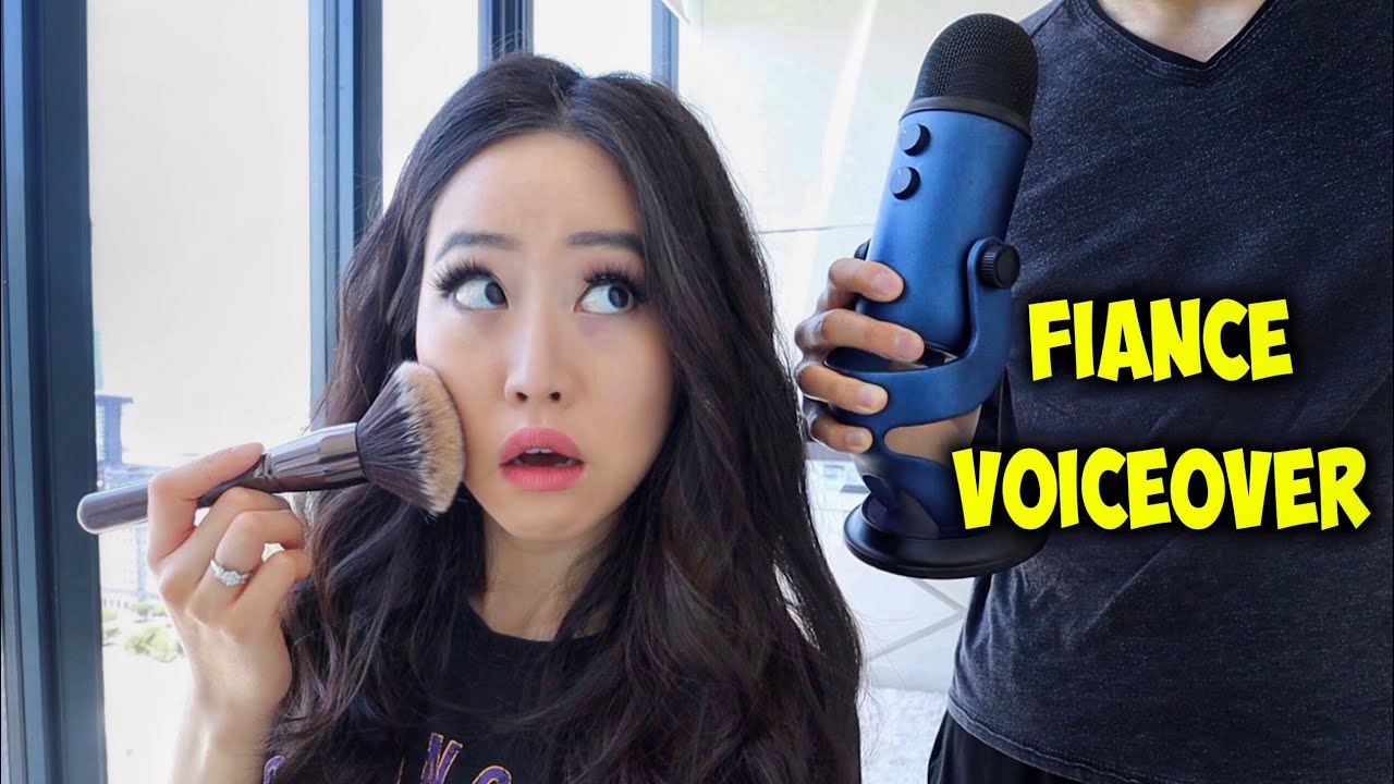 FIANCE DOES MY VOICEOVER! Get ready with me & hair routine