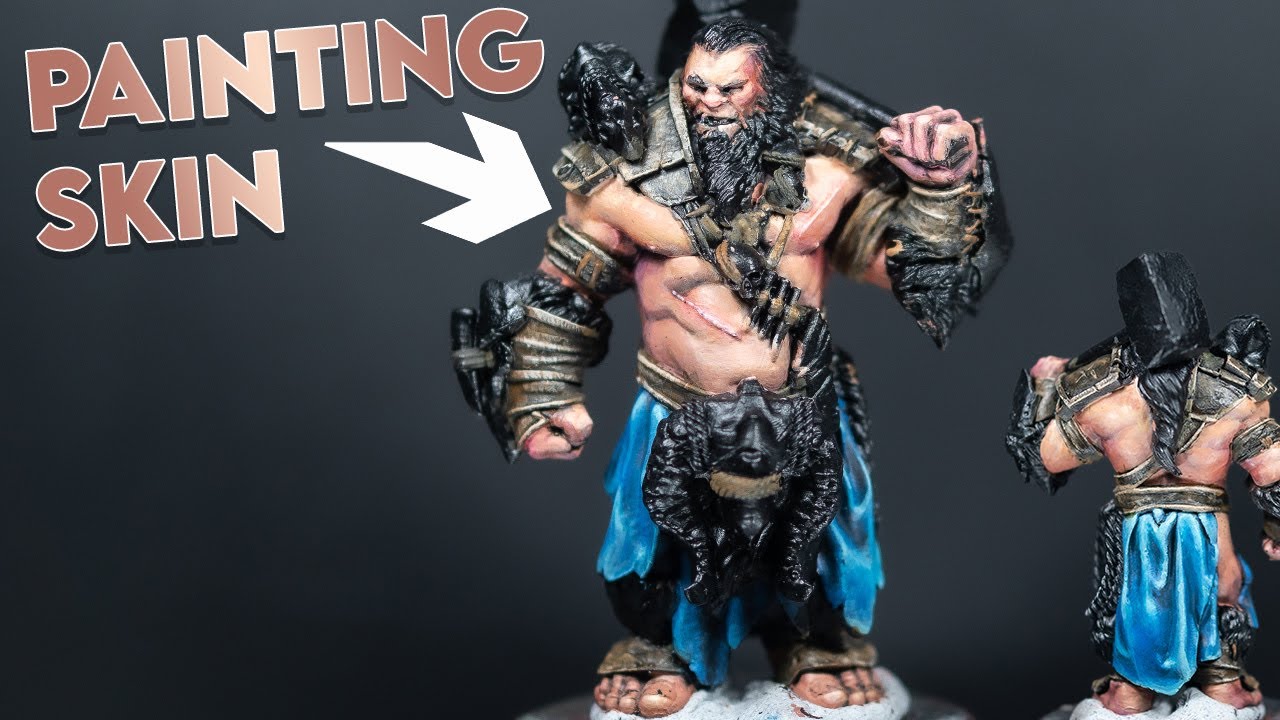 Painting Skin - Ogre War Boss, Atlantis Miniatures | Miniature painting for beginners