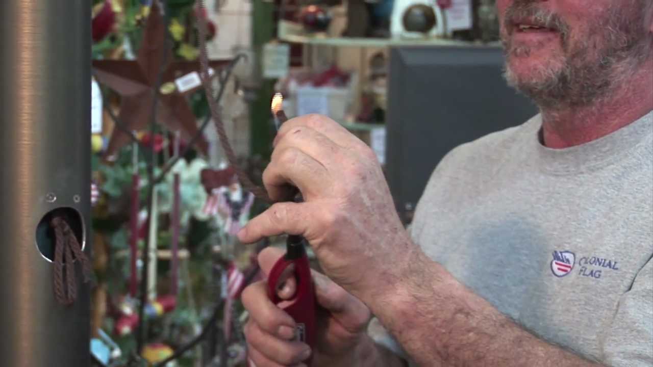 How to Replace a Rope on an Internal Halyard (V-Cleat) Flagpole