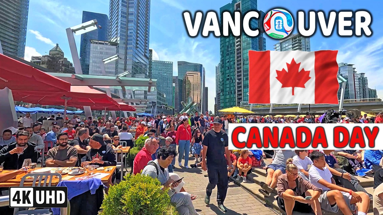 🇨🇦 【4K】☀️ Canada Day in Downtown Vancouver BC, Canada. July 01, 2026.