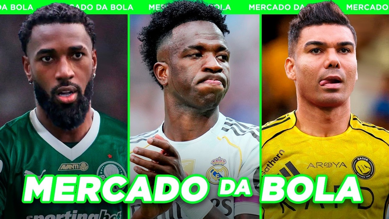 REAL TRAVA RENOVA&Ccedil;&Atilde;O DE VINI JR│GERSON PREOCUPA O ZENIT│CASEMIRO SEM CLUBE e+ - Mercado da Bola 2025