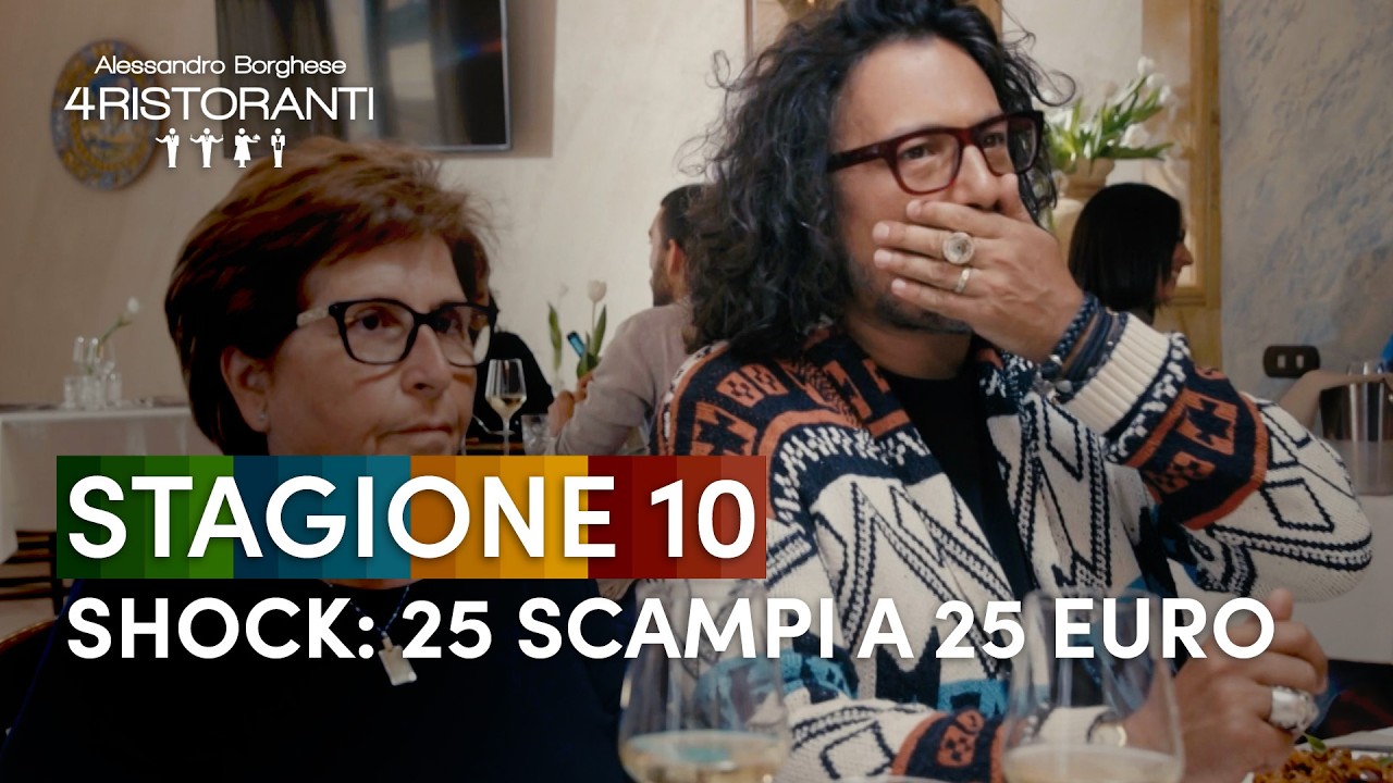 Alessandro Borghese e il menu con 25 scampi a 25 euro | Ale 4 Ristoranti