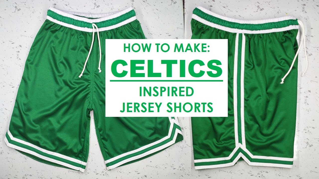 HOW TO MAKE CELTICS INSPIRED DESIGN JERSEY SHORTS / DETAILED CUT AND SEW by: Elvira Castulo