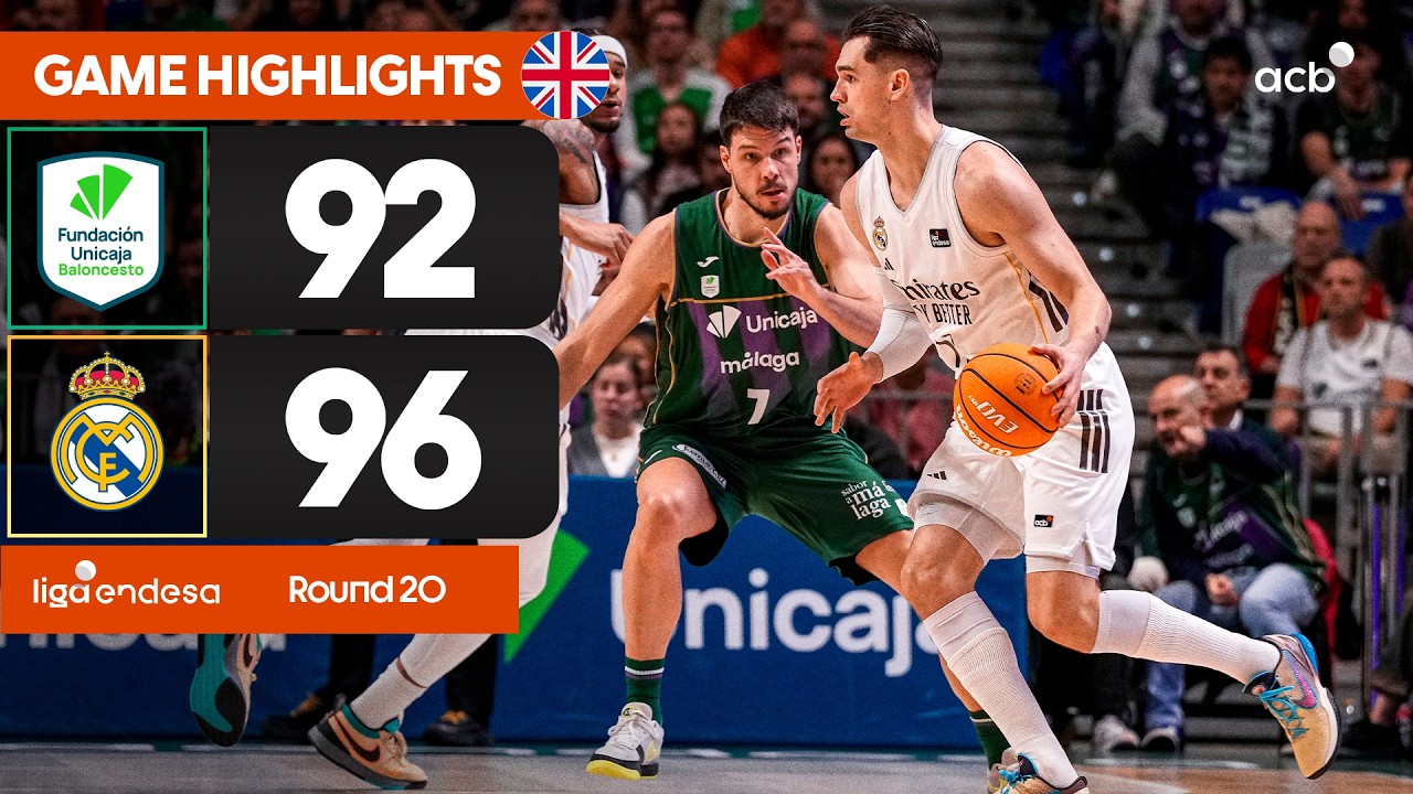 Unicaja - Real Madrid (92-96) HIGHLIGHTS | Liga Endesa 2025-26