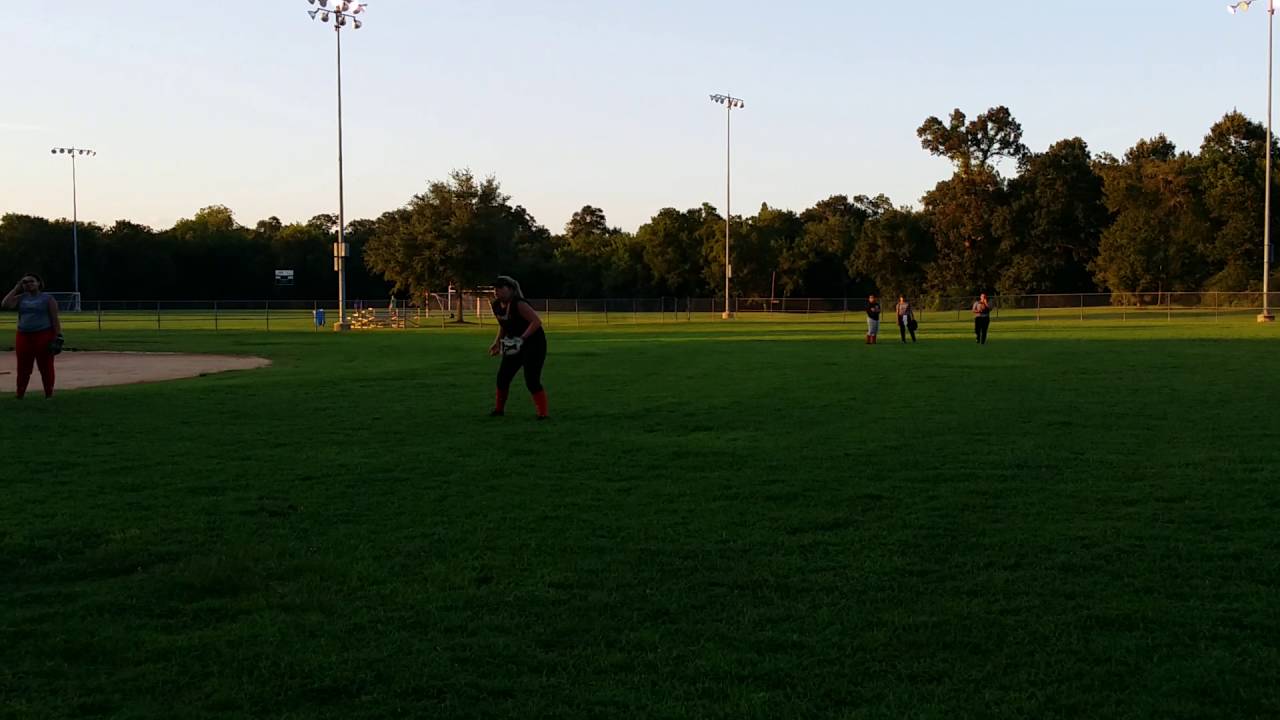 Cierra Sutton Fielding Drill On 08/02/16 With Phaze2 Softball Practice