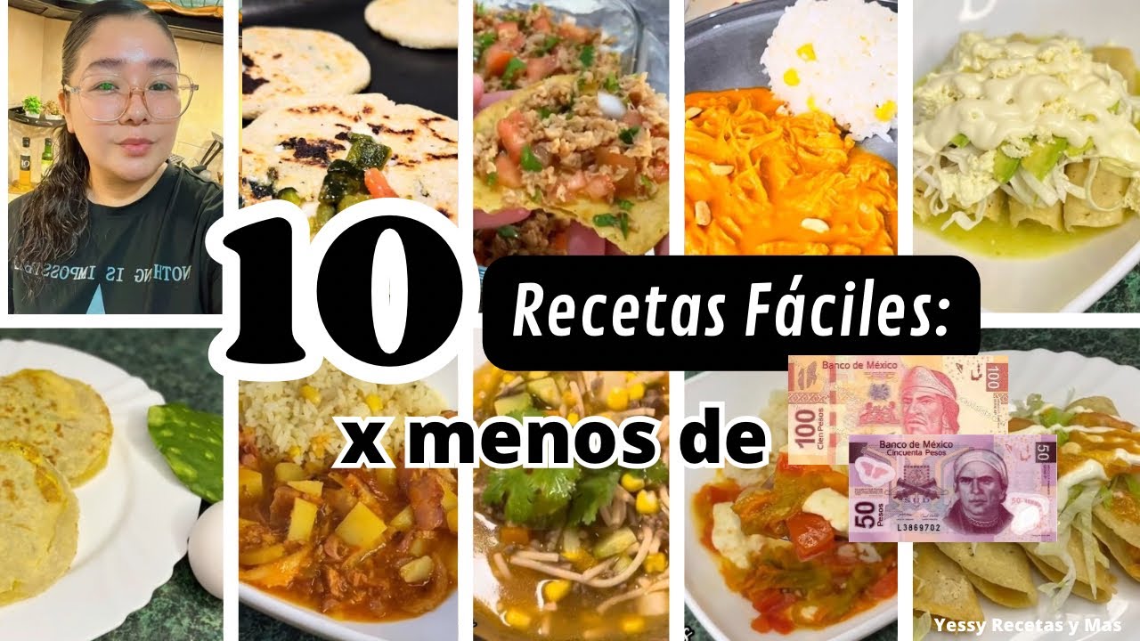 ✅PREPARA 10 RECETAS con MENOS DE $150 #viralrecipe #recetasfaciles #fyp 