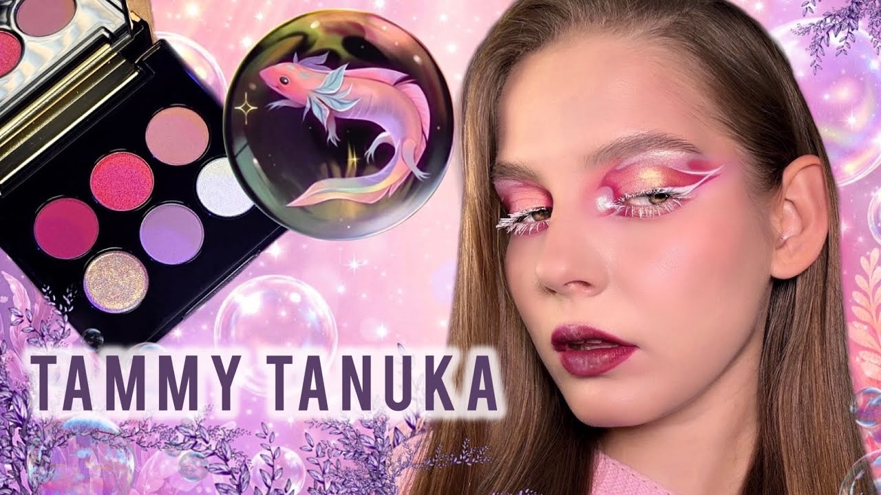 🫧🎀 Tammy Tanuka – Смущенный Улыбчивый Аксолотль | 3 макияжа и обзор 
