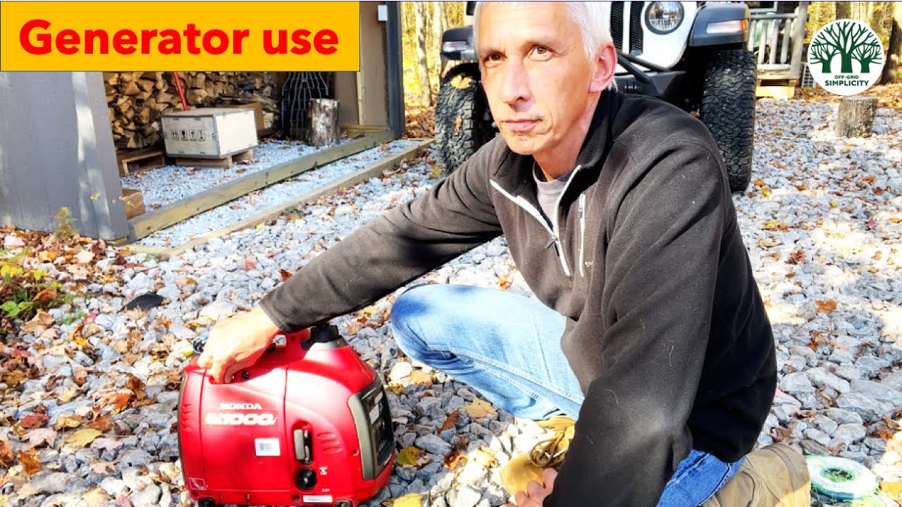 Honda Generator use at Off Grid Cabin