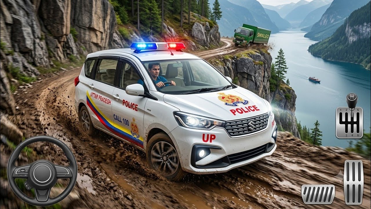 🚔🔥 Maruti Suzuki Police Car vs Impossible Mud Off-Road Map 😱 | BUSSID Gameplay