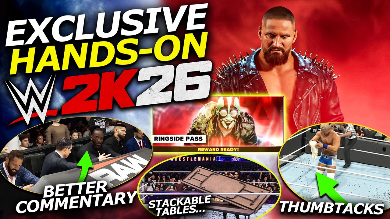 Обзор WWE 2K26: складываемые столы, физика оружия, значительно улучшенные комментарии и пропуск к...