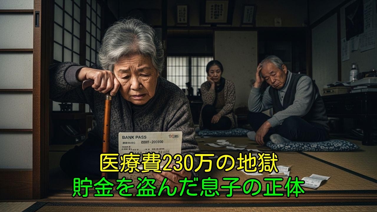 月22万の年金が消える…医療費230万の地獄。貯金を盗んだ息子の正体