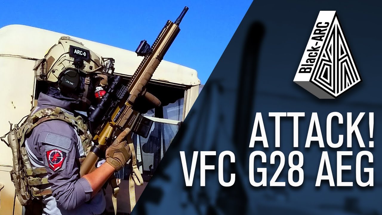 VFC G28 AEG ATTACK | Black_Arc Airsoft | Gameplay | Code Red Airsoft Park
