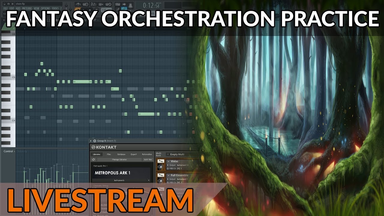 Composing From Scratch - Relaxing Fantasy Orchestral Music in FL Studio