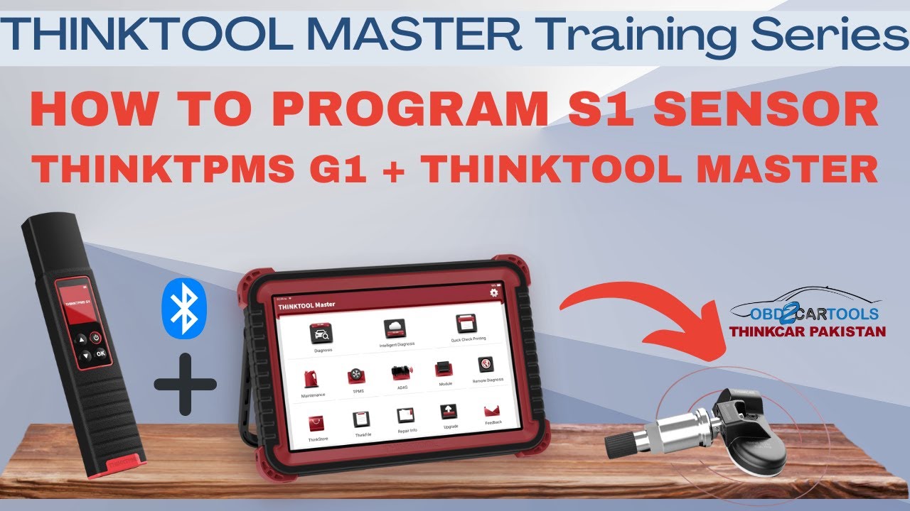 ThinkTPMS S1 sensor programming by Thinktool Master & ThinkTPMS G1 Stick on bench| THINKCAR PAKISTAN