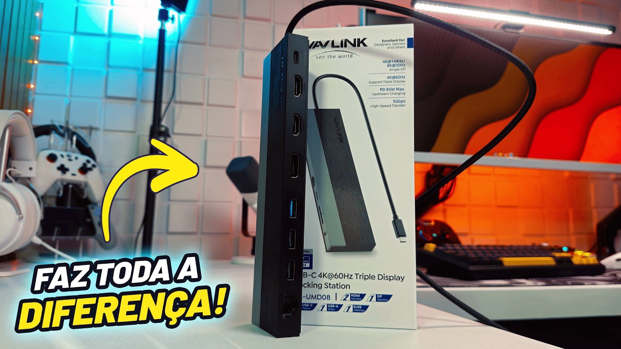 Esse é um item ESSENCIAL pro seu Setup! 🤯 Estação de ancoragem WAVLINK ✅