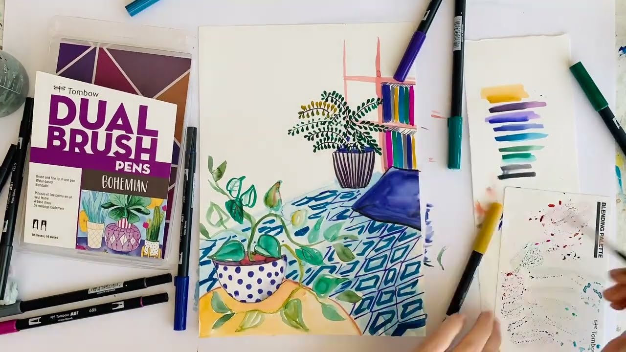 Tombow Dual Brush Set Bohemian Palette